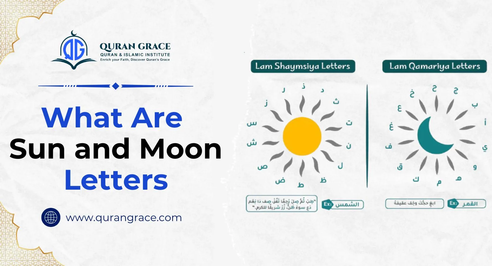 Sun and Moon letters